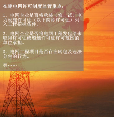八、在建電網(wǎng)工程項(xiàng)目許可制度執(zhí)行情況