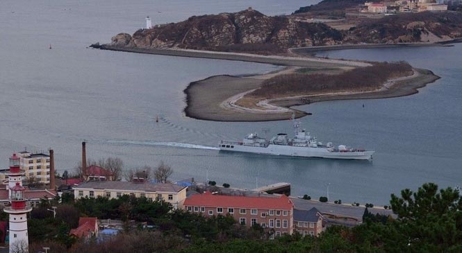 贊！網友俯拍解放軍旅順軍港