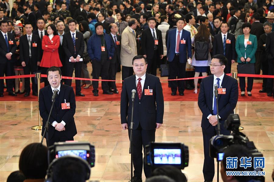 （兩會(huì)·XHDW）（8）全國(guó)人大代表接受采訪(fǎng)