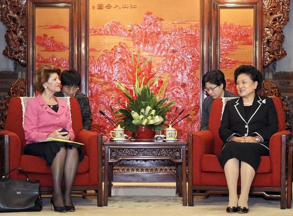 劉延?xùn)|會見歐盟委員會教育、文化、語言多樣性及青年事務(wù)委員瓦西利烏