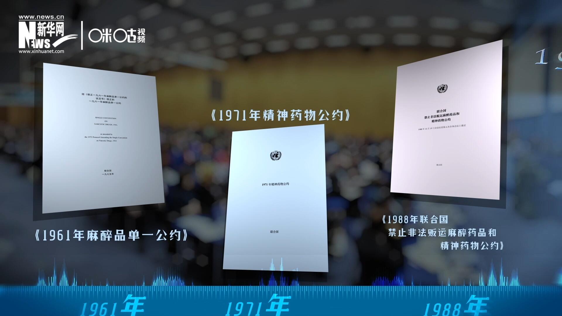 當前國際社會所共同遵循的三大國際禁毒公約，分別在1961年、1971年和1988年 由聯合國牽頭締結。