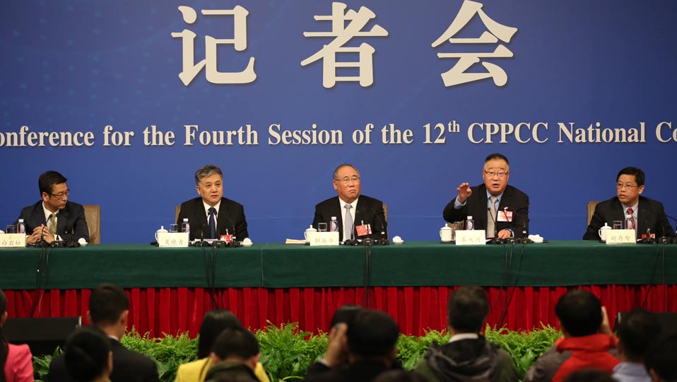 解振華、秦大河、吳曉青、胡存智、白巖松答記者問