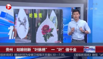 姑娘創(chuàng)新“葉脈繡” 一“葉”值千金