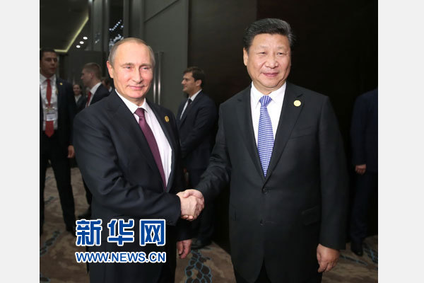 11月15日，國(guó)家主席習(xí)近平在土耳其安塔利亞會(huì)見(jiàn)俄羅斯總統(tǒng)普京。 新華社記者馬占成攝
