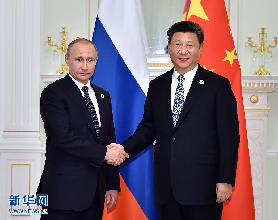 6月23日，國(guó)家主席習(xí)近平在烏茲別克斯坦塔什干會(huì)見(jiàn)俄羅斯總統(tǒng)普京。新華社記者李濤攝